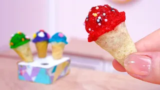Rainbow Ice Cream 🌈🍦 Coolest Miniature Sprinkles Ice Cream Decorating | Tasty Miniature Ideas Cake