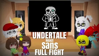 Undertale react to their Sans Fight