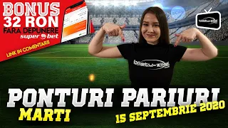 Ponturi pariuri sportive 15.09.2020