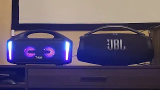 Jbl Boombox 3 vs Tribit Stormbox Blast (tribits lights messed with my camera)