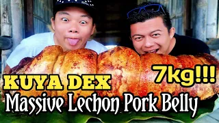 7KG MASSIVE LECHON PORK BELLY WITH @KuyaDex  | OUTDOOR COOKING