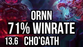 ORNN vs CHO'GATH (TOP) | 71% winrate, 12/6/18 | TR Master | 13.6