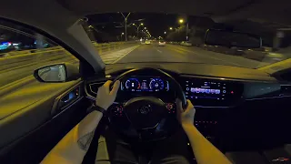 Chill Night Car Driving POV ASMR Street Sound