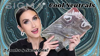 SIGMA COOL NEUTRALS PALETTE! | 2 Looks, Close Ups & Swatches