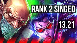 SINGED vs VAYNE (TOP) | Rank 2 Singed, 4.6M mastery, 1800+ games, 6/2/8 | EUW Grandmaster | 13.21