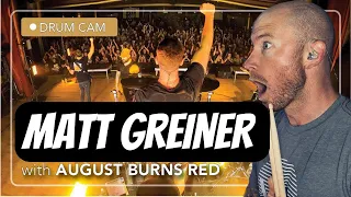 Drummer Reacts To AUGUST BURNS RED LIVE DRUM CAM WITH MATT GREINER | ZILDJIAN (FIRST REACTION)
