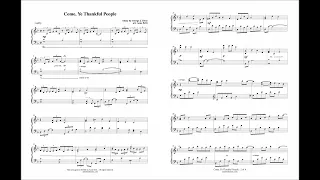 Come, Ye Thankful People (piano solo)