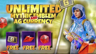 😍How To Get Free AG Currency And Mythic Emblem In BGMI
