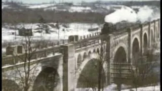 DL&W Steam Locomotives over the Lackawanna-Delaware River Viaduct