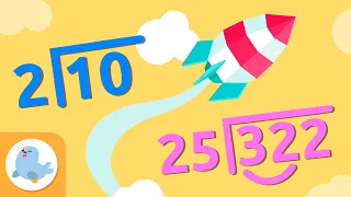 LONG DIVISION ➗ One and two digit division 👩🏻‍🚀 Math for Kids 🚀 Compilation