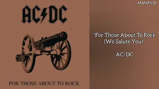 For Those About To Rock (We Salute You) - AC/DC - Lyrics/Letra - (ENG/ESP)