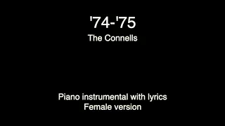 '74-'75 - The Connells (piano KARAOKE FEMALE version)