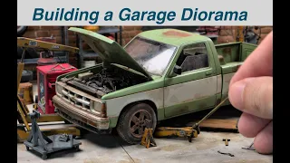 Building a Garage Diorama with Chevy S-10 1/25 Scale Model Pickup