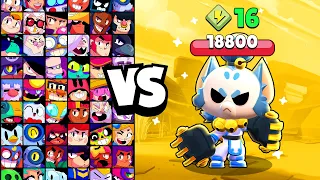 KIT vs ALL BRAWLERS! With 16 POWER-UPs! | Brawl Stars