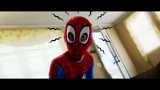 spider man into the spider verse /deleted scene 35 aunt mays house fight