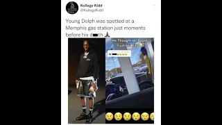 young Dolph moments before his death at a gas station