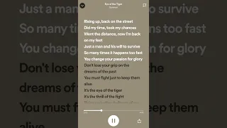 Eye of the tiger lyrics