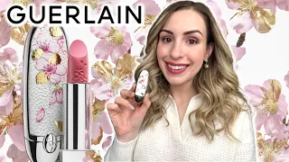 GUERLAIN SPRING 2023 🌸 CHERRY BLOSSOM LIPSTICK CASE, ROUGE G LIPSTICK #63 ROSY BLOOM REVIEW