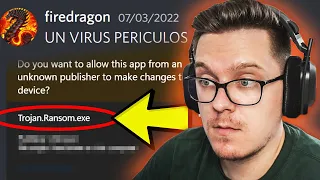 ABONATII mi-au trimis CEI MAI PERICULOSI VIRUSI pe DISCORD *mi-au distrus windows-ul*