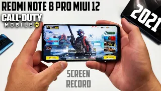 Redmi Note 8 Pro MIUI 12 Gaming Test COD Mobile at 2021 | Screen Record & Graphics Setting