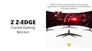 Z Z EDGE | 32-inch Curved Gaming Monitor 16:9 1920x1080 180Hz 1ms Frameless LED Gaming Monitor