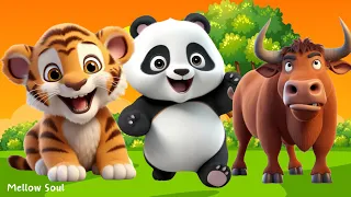 Sounds of wildlife animals, familiar animals: tiger, panda, buffalo, dog, galeeny, porcupine