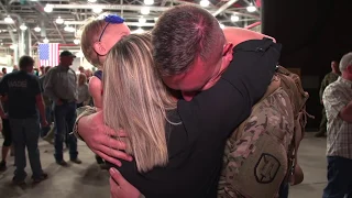 Hundreds of American Soldiers Welcomed Home on United Airlines Flight - Highlight Film
