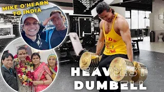 LIFTING WORLD’S HEAVIEST DUMBBELLS😱 | Returning Home❤️🏡