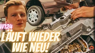 Mercedes W124 Motorreparatur in 1 Stunde | LÄUFT WIEDER!