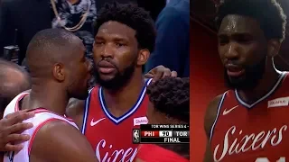 Joel Embiid gives his respect to each Raptors and cries after loss in game 7