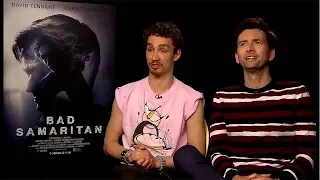 David Tennant & Robert Sheehan on Being Scared of Social Media (Bad Samaritan Interview)