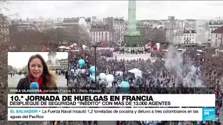 Informe desde París: Gobierno despliega 13.000 agentes para décima jornada de manifestaciones
