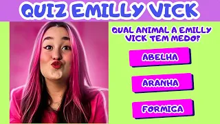 QUIZ DA EMILLY VICK ✨| Quero ver conseguir acertar todas! 💣| Quiz #quiz #quizzes