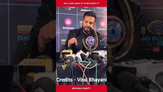 Will Elvish Yadav go to Bigg Boss 17? Reacts! | Elvish Yadav Bigg Boss OTT News Shorts Facts #shorts