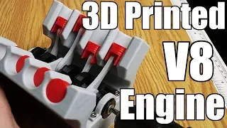 3D Printed V8 Engine Model - Timelapse & Assembly