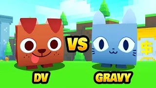 1v1'd @gravycatman (DOGS only vs CATS only) in Pet Sim X - Who will win?