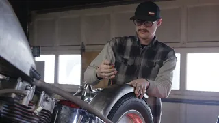 Ian Olsen's Shovelhead Build Part 4: Mounting the fender