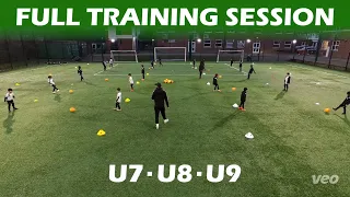 Full Football/Soccer Team Training Session ⚽️ U7 -  U8 -  U9