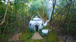 Girl Bushcrafts Skills, Build The Incredible Strange House To Live Off The Grid