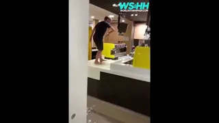 Kid Gets Thrown Out McDonald's After throwing things at worker MUST WATCH!