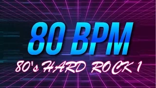 80 BPM - 80's Hard Rock - 4/4 Drum Track - Metronome - Drum Beat