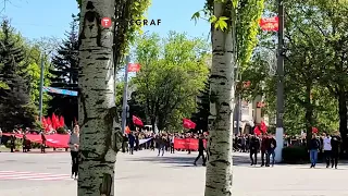 "Парад" в оккупированном Мелитополе 9 мая 2022