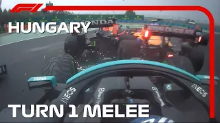 Championship Changing Melee at Turn 1 in Hungary | 2021 Hungarian Grand Prix