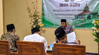 Woow ... Tips Sukses Sidang Skripsi Lihat Prakteknya !! | Ma'had Aly Sarang