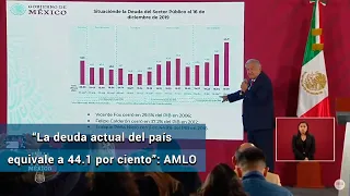 AMLO presume disminución de la deuda