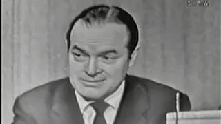 What's My Line? - Clifton Fadiman host; Bob Hope; Cesar Romero [panel] (Apr 13, 1958)