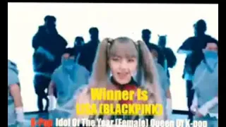 Lisa Wins Female K pop Idol Of The Year Award Queen Of Kpop 2021