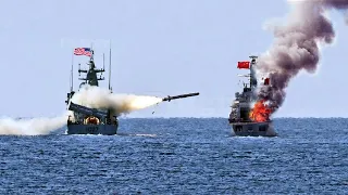 Battle Begins!! US Navy intercepts and Hit China Warship As Crossing South China Sea