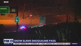 Tracking snow conditions at Snoqualmie Pass | FOX 13 Seattle