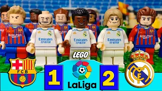 Barcelona 1-2 Real Madrid - El clásico de España - LaLiga 2021 - Goles - Fútbol LEGO - Stop Motion